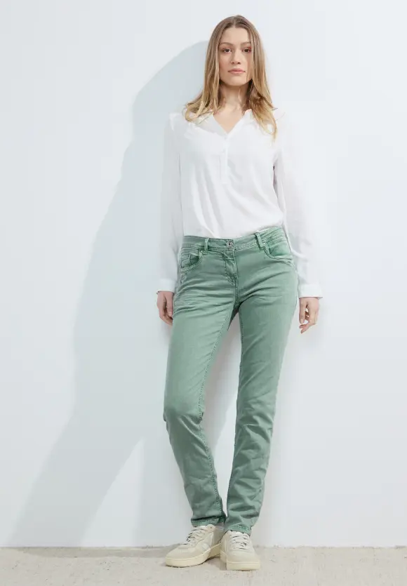 Casual Fit Jeans - raw salvia green