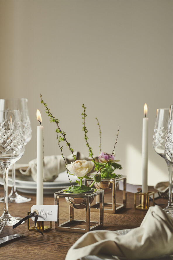 Audo Copenhagen Kubus Candle Holder, Micro Gold-Pla