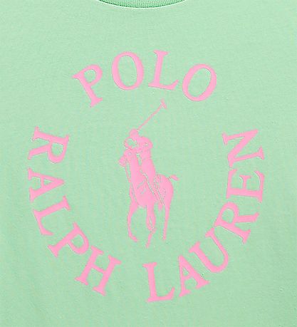 Polo Ralph Lauren T-Shirt - Longwood - Hellgrün m. Rosa