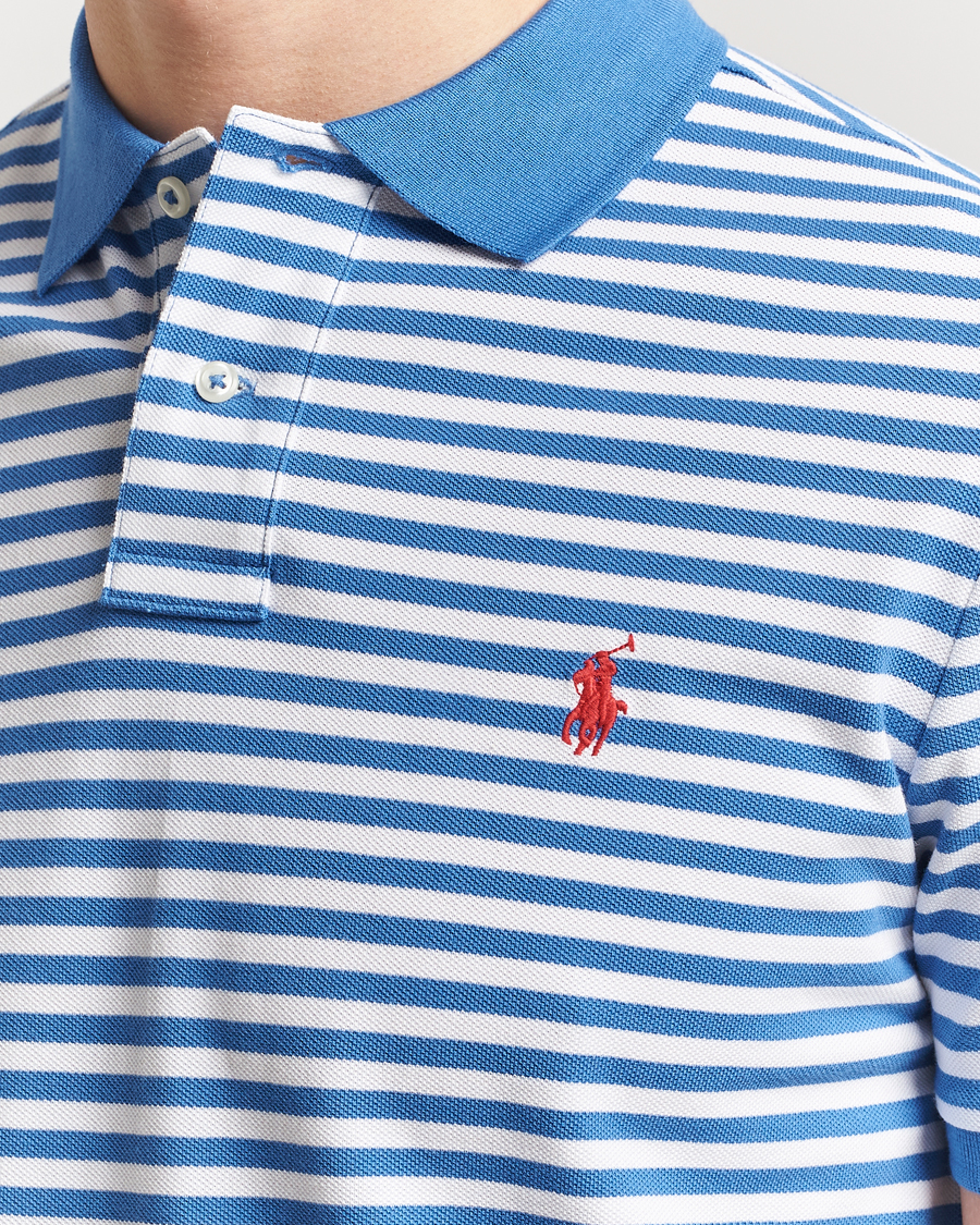 Polo Ralph Lauren Custom Slim Fit Striped Polo Embayment Blue/White