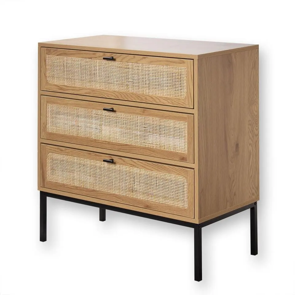 CALICOSY - Ladekast JAYA - Licht hout - 79x80x39 cm