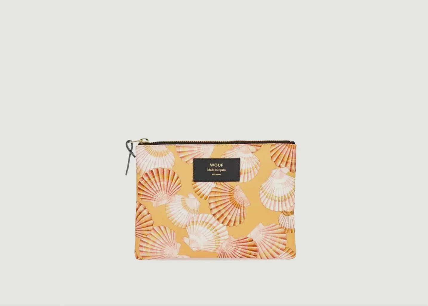 Pochette large motif coquillages Coral Wouf