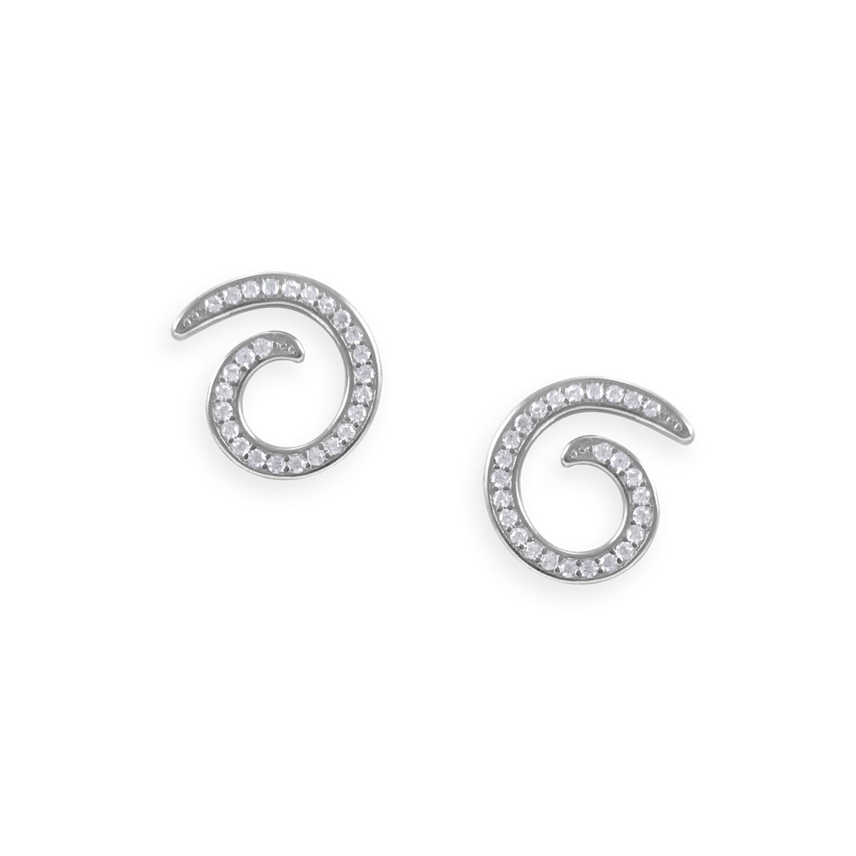 Boucles d'oreilles en argent 925 rhodié avec oxydes de zirconium