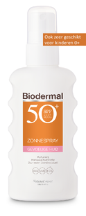 Biodermal Zonnebrand spray voor de gevoelige huid SPF 50 , ook geschikt voor kinderen 175ML