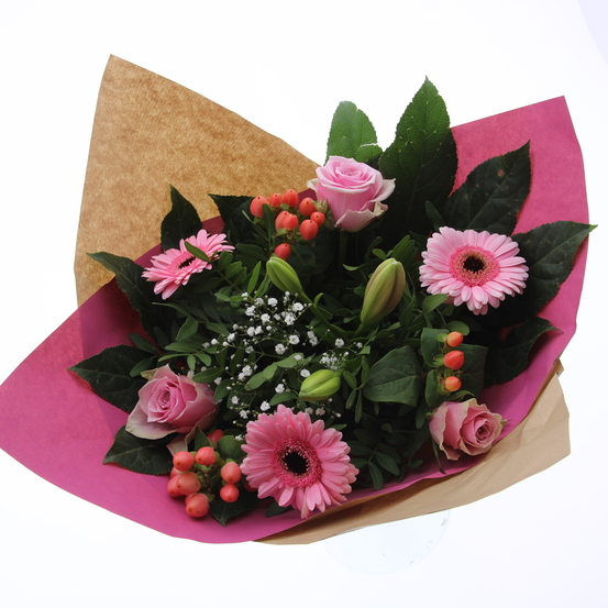 Bouquet de fleurs ‘’Florelites’’ rose 18 tiges