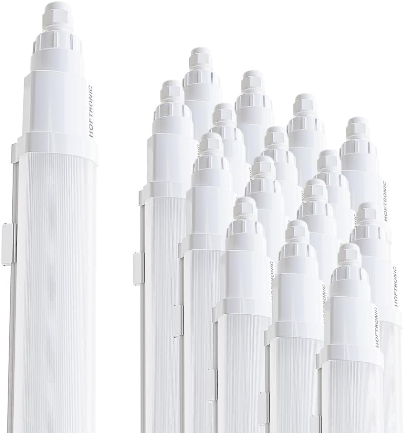 HOFTRONIC - Q-Series - 16er LED Feuchtraumleuchte 60cm - IP65-18W 2160 Lumen - 6500K Kaltweiß - IK08 - Verknüpfbar Schnellverbindung - Kellerleuchte, Feuchtraum Wannenleuchte