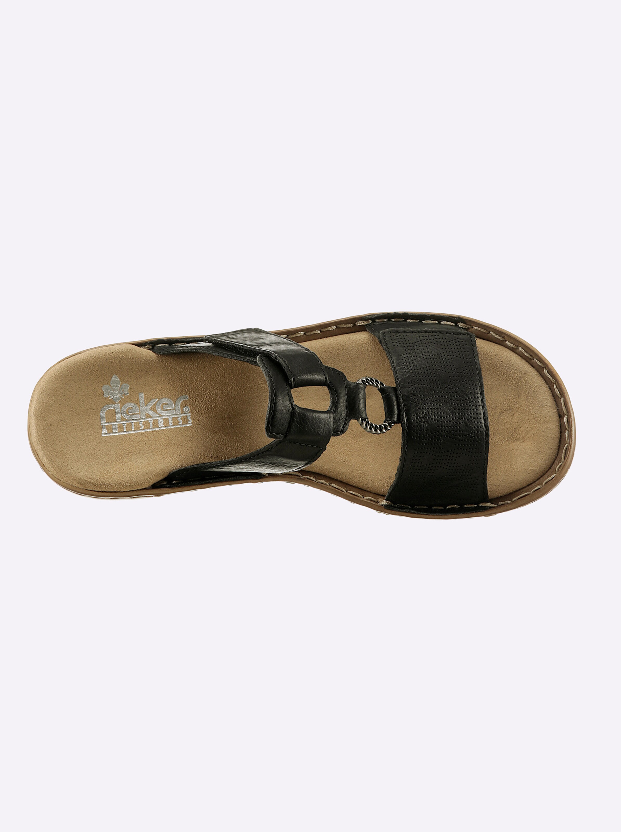 Rieker Pantolette in schwarz