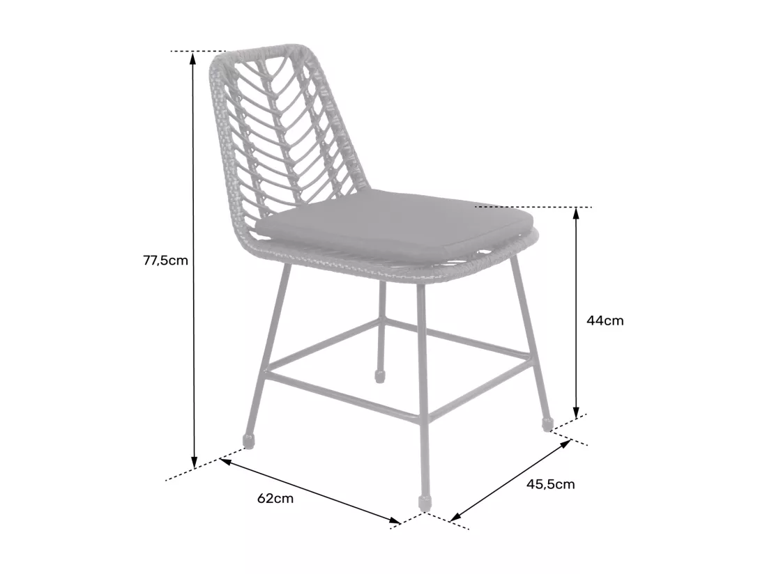 Lot de 2 chaises en rotin synthétique avec coussins OKA - HAPPY GARDEN