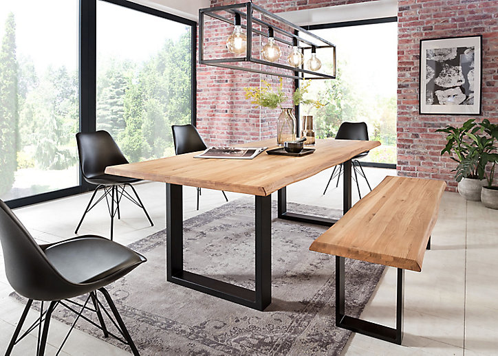 Pied de table rectangle Mottez H. 71 x l. 59 cm métal noir