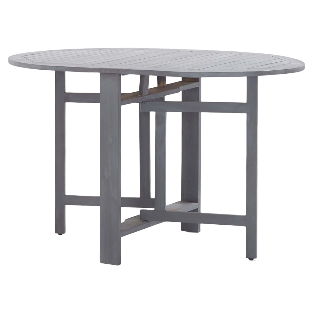 Mobilier à dîner de jardin 5 pièces bois d'acacia massif gris