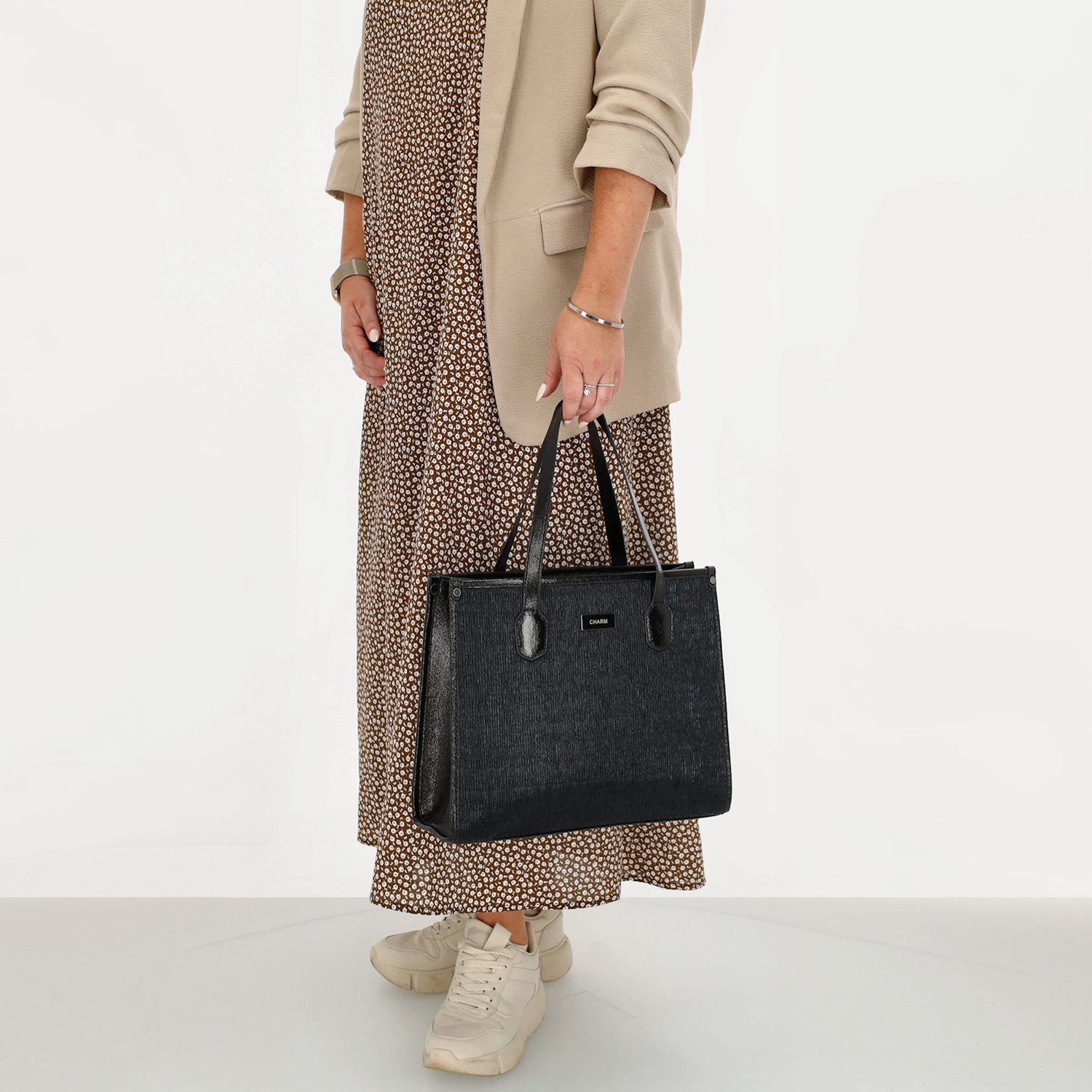 Charm London Kingsway Shopper black