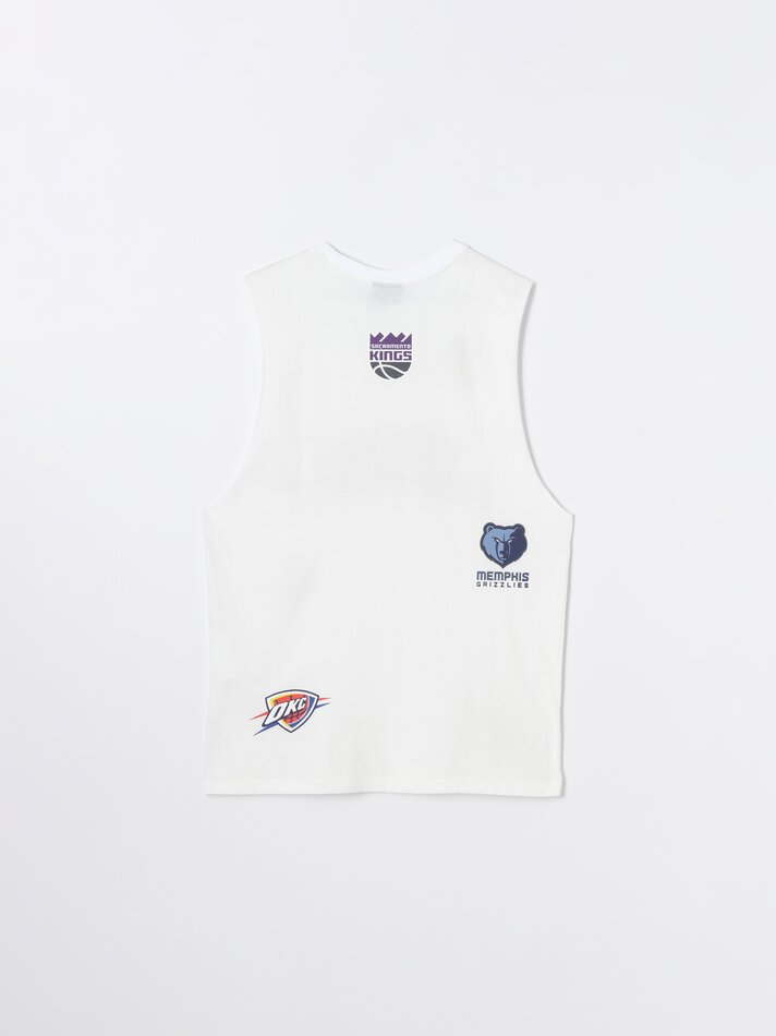 Camiseta NBA Estampada - Off White