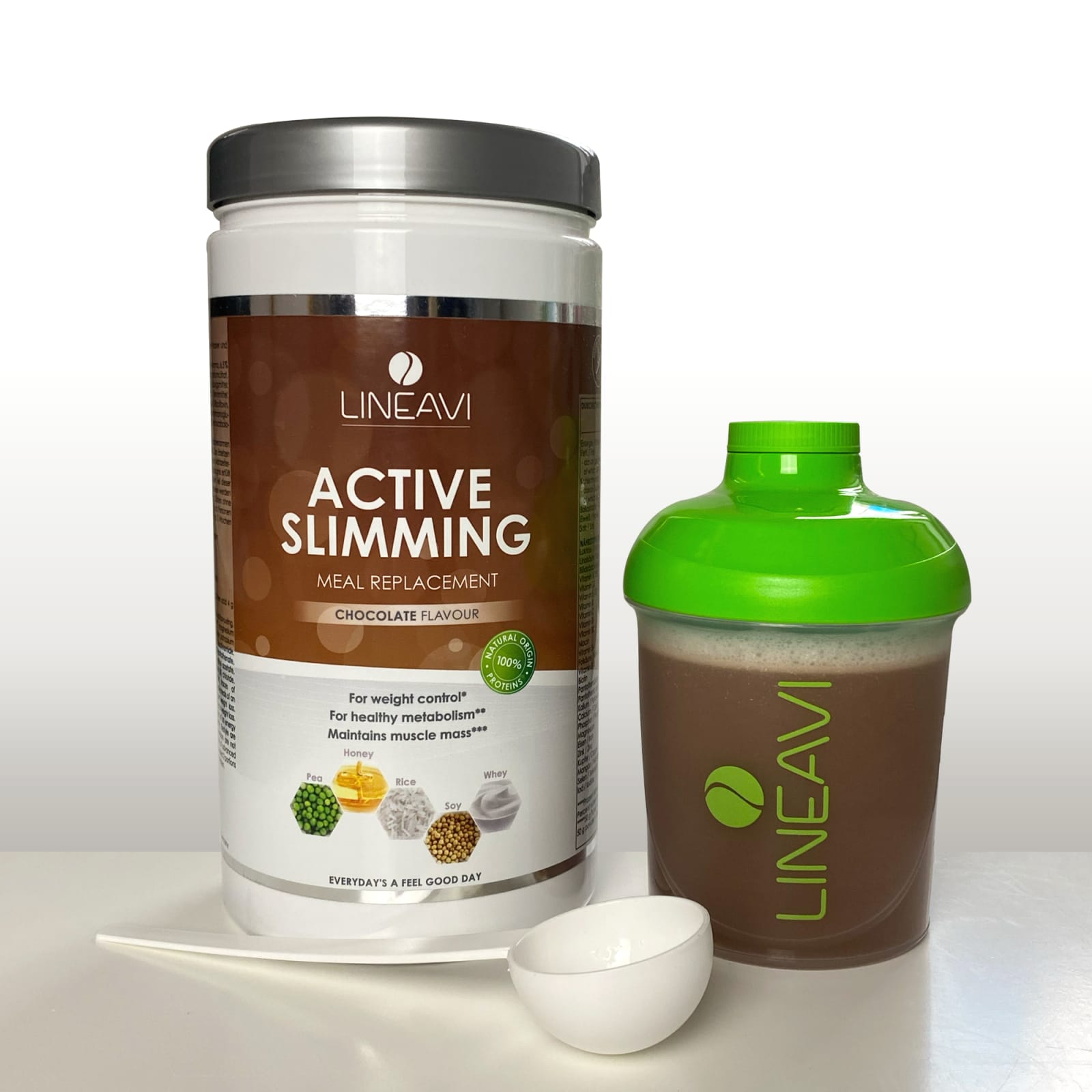 LINEAVI Aktivkost Diät Shake + Shaker - 500g - Schokolade