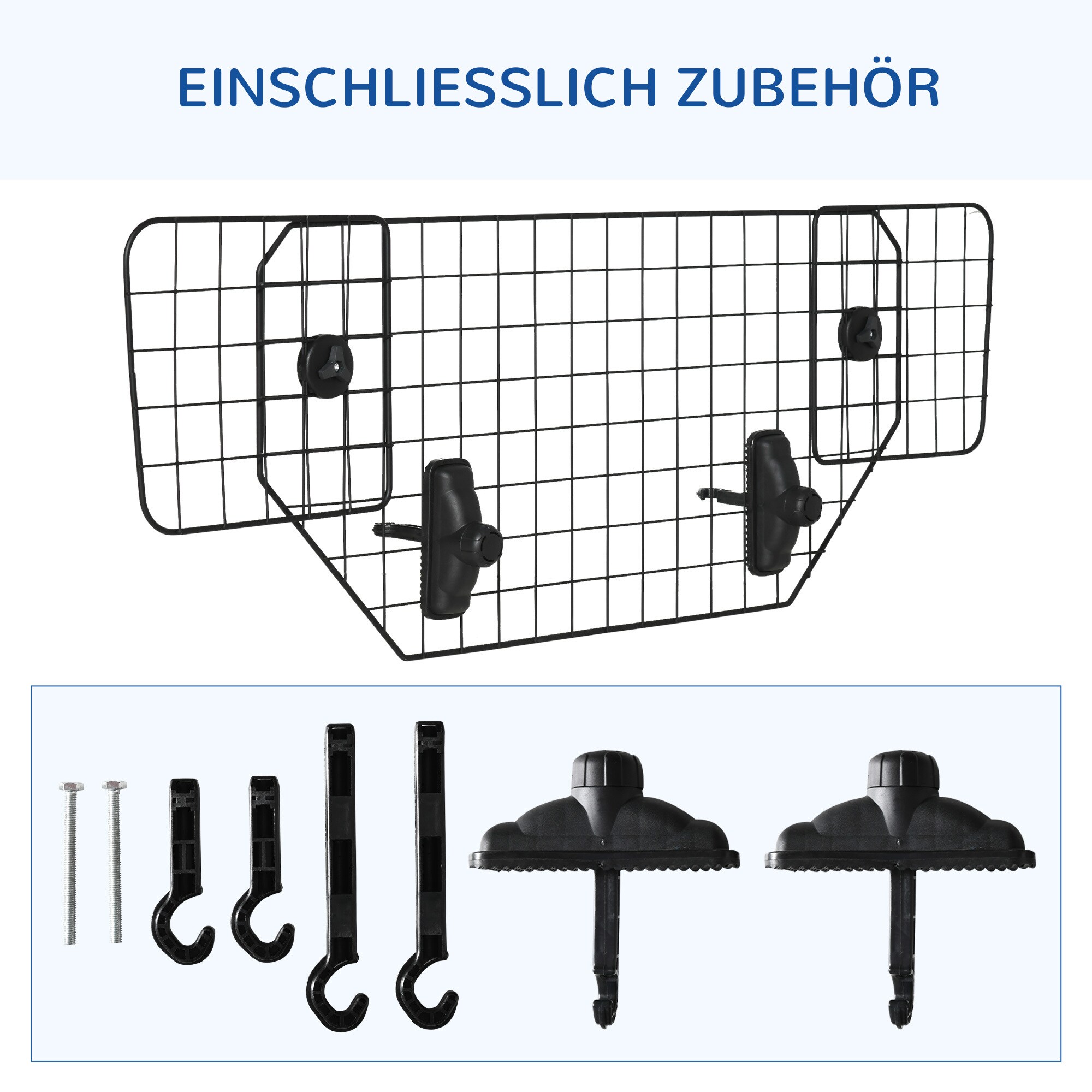 PawHut Hundeschutzgitter mit verstellbarer Breite schwarz (90-120)B x 40,5H cm