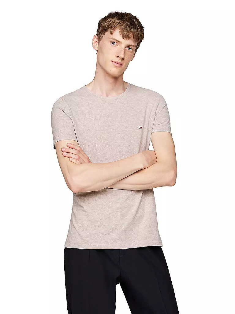 TOMMY HILFIGER T-Shirt Slim Fit creme