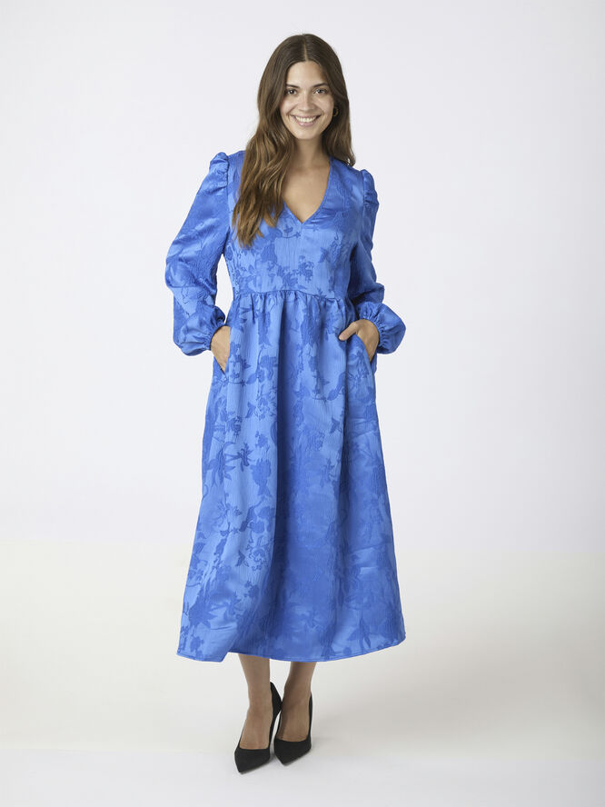 Neo Noir Lillibet Jacquard Dress Blue