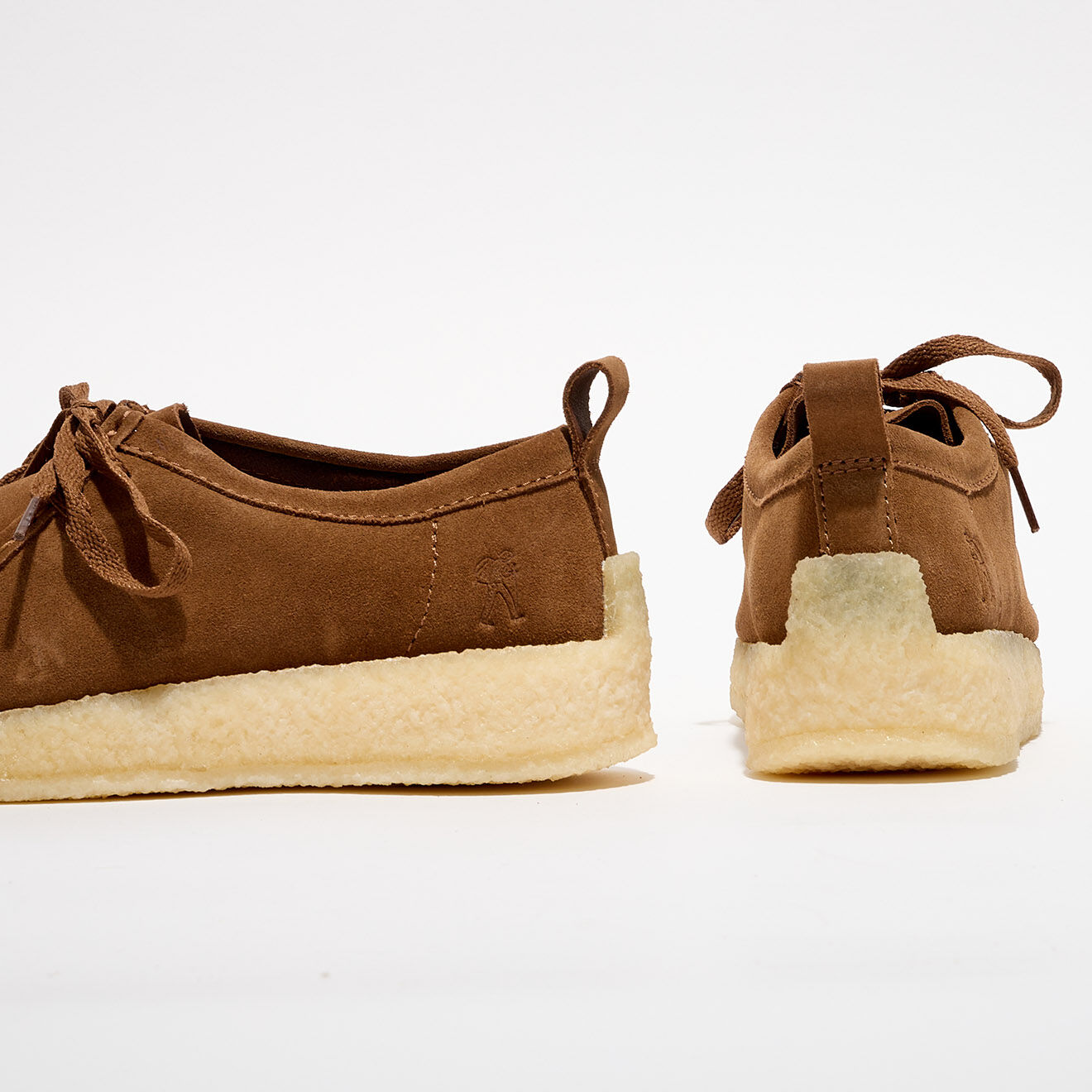 Clarks Originals Derbies en Velours de Cuir Rossendale marron