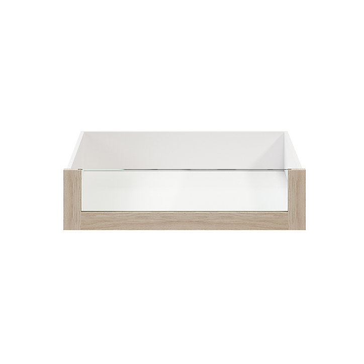 Tiroir intérieur avec façade verre effet chêne GoodHome Atomia H. 17 x L. 71,4 x P. 50 cm