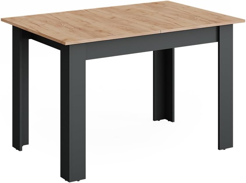Vicco Esstisch Repose, Anthrazit/Goldkraft Eiche, 160 x 80 cm ausziehbar