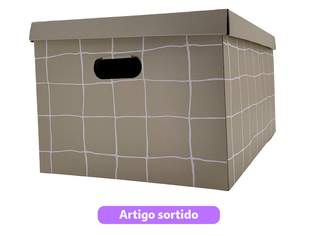 CAIXA DE CARTÃO ACTUEL SORTIDA TAMANHO M 50X35X25CM