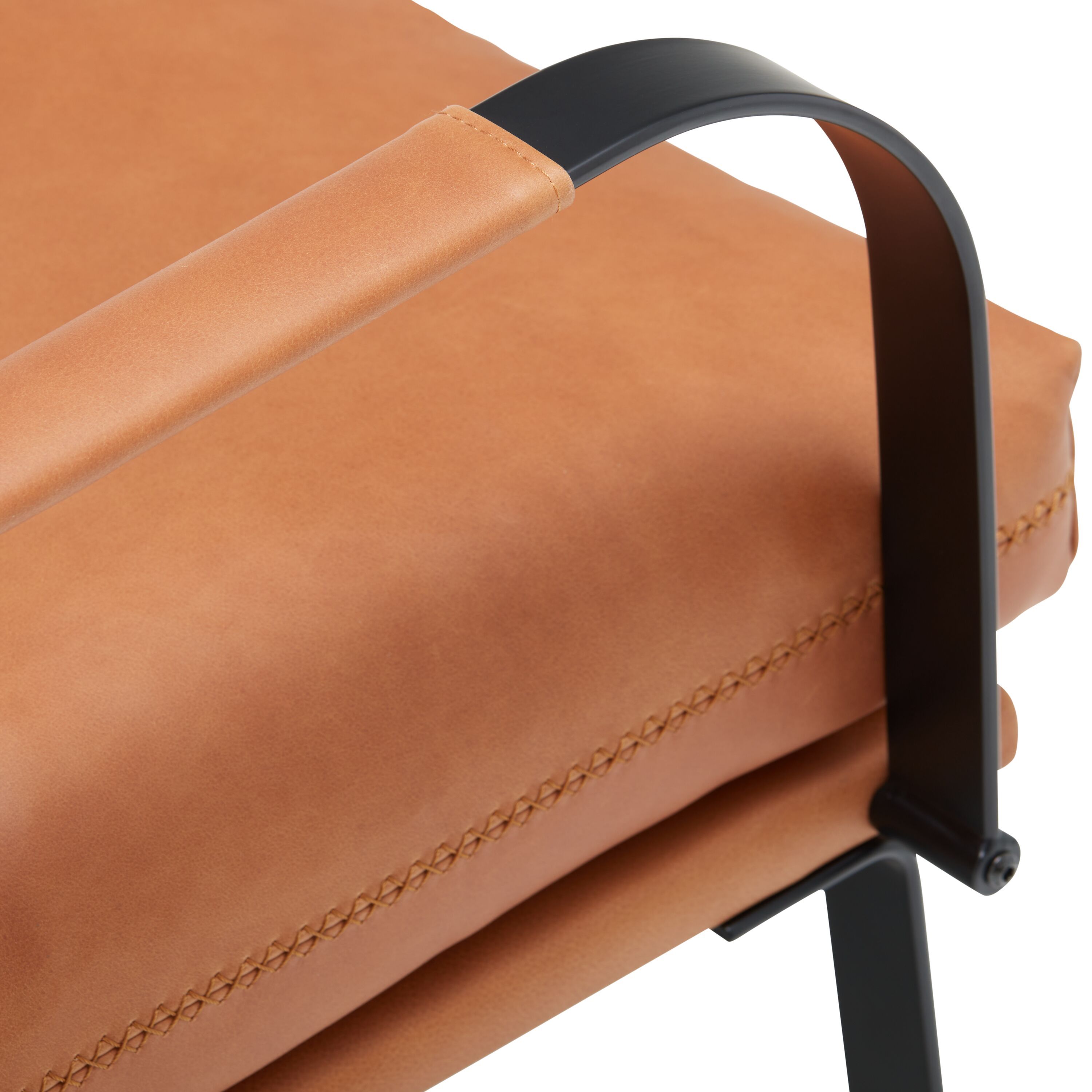 DAZIO Sessel - Cognac / B: 73.0 cm x T: 91.0 cm x H: 73.0 cm