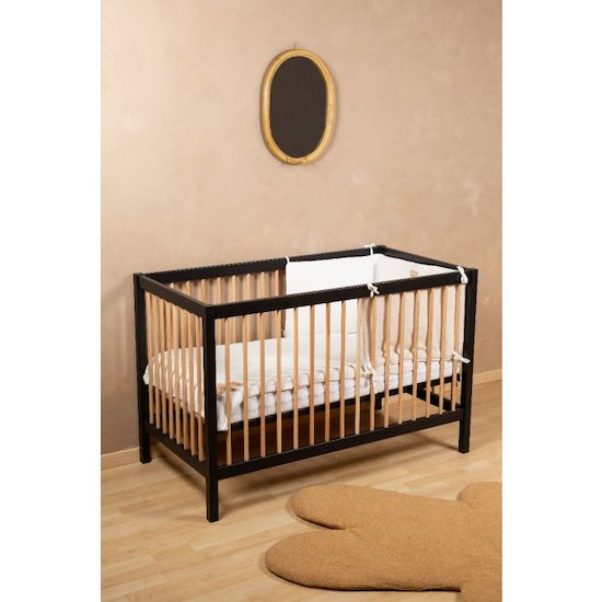 COT 97 Lit de bébé   Noir Naturel        de               Childhome