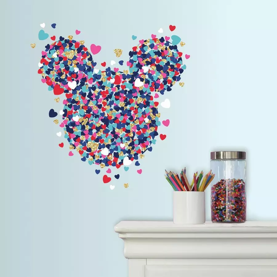 Room Mates  Minnie Maus Confetti Herz Mehrfarbig