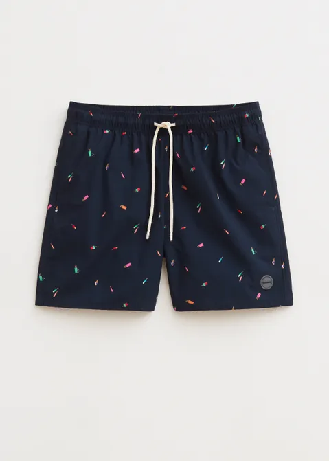 Zwembroek met print ijs blauw (BLW.D)