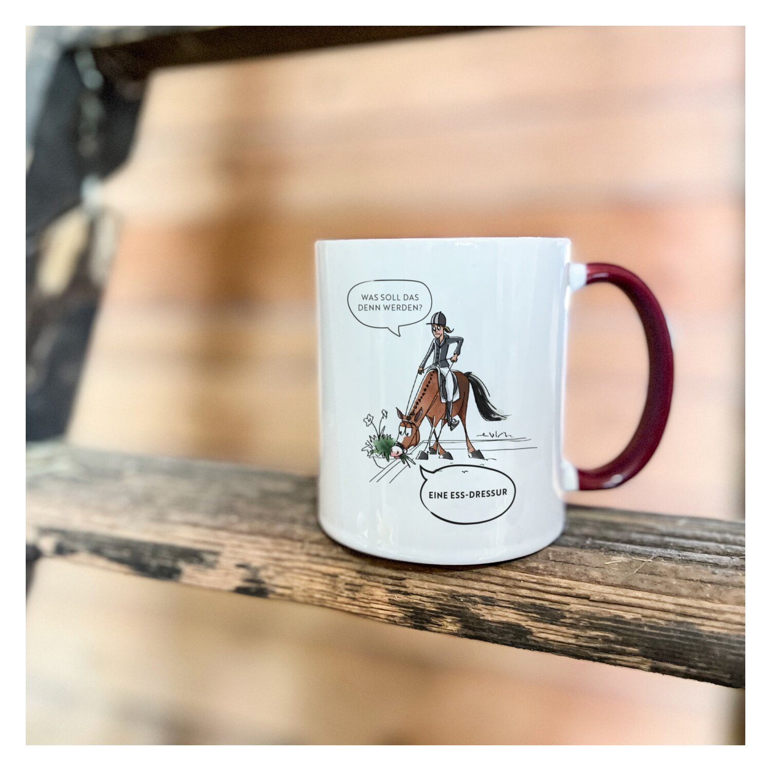 mrs. RIDE Keramiktasse  - bordeaux - Ess Dressur