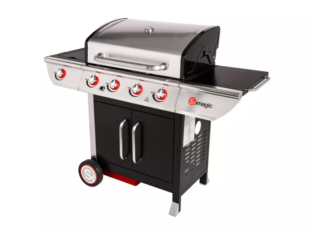 Barbecue au gaz MANHATTAN 450GPI - 4 brûleurs + réchaud 14kW - SOMAGIC