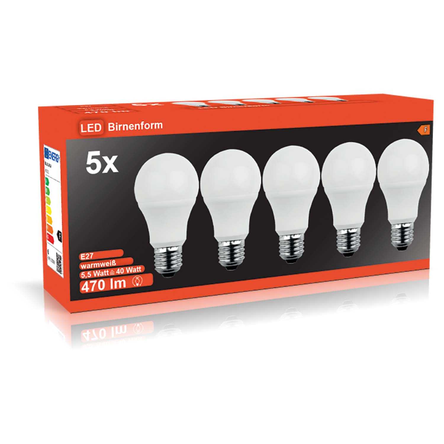Lampe LED 5er SMD A60 E27 5,5W 470lm