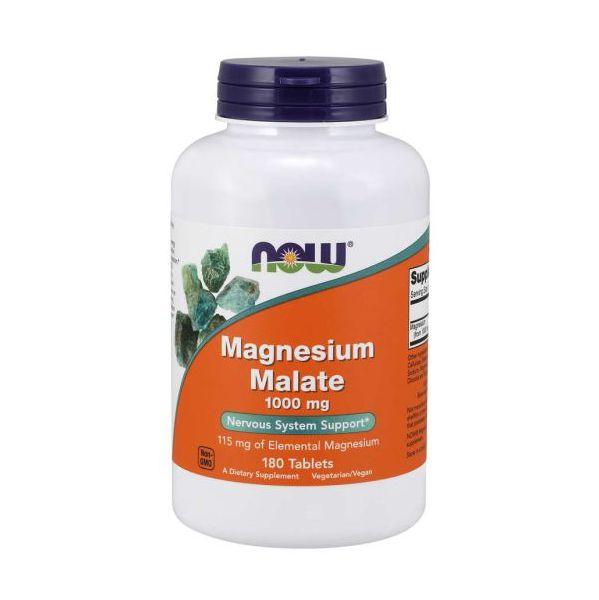 Now Magnésio Malate 1000mg 180 Comprimidos