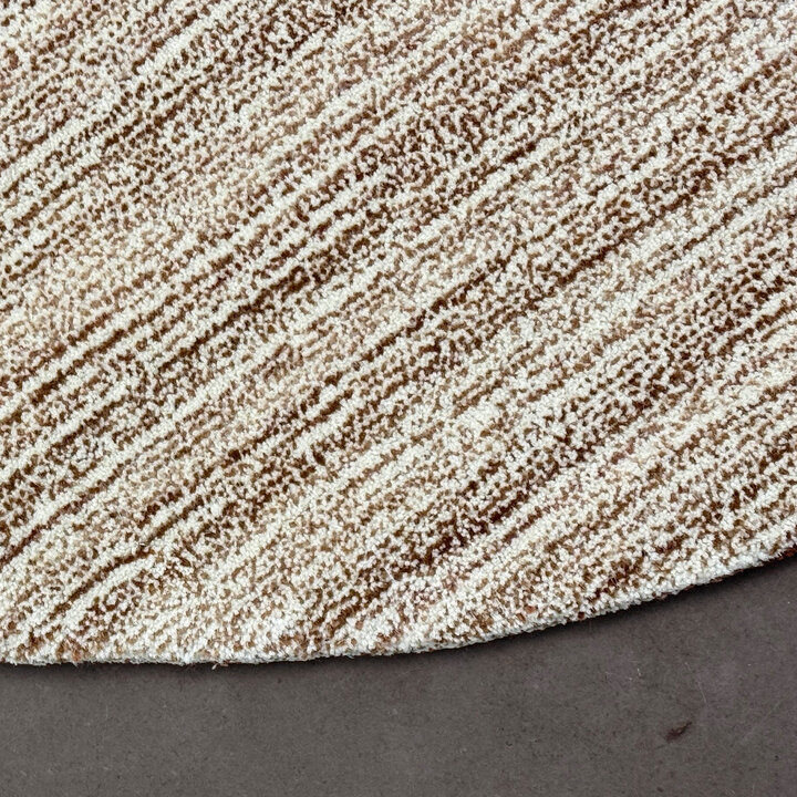 Rond wollen vloerkleed - Pedro Bruin | Gemêleerd design