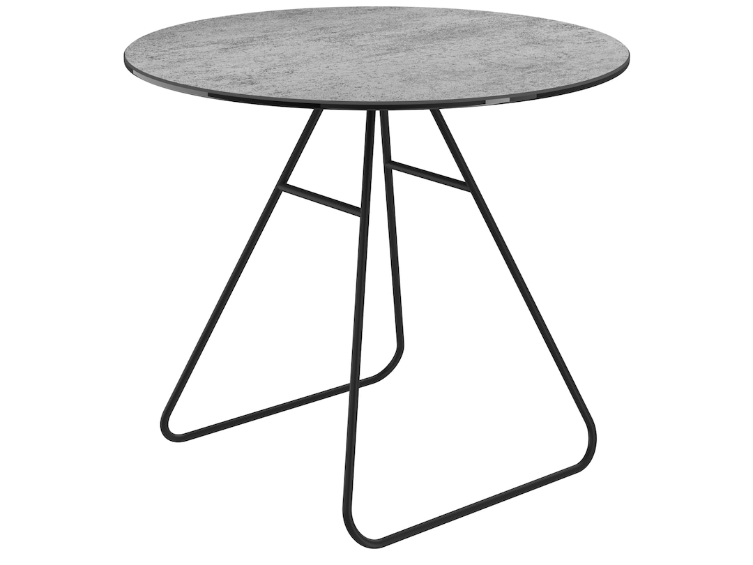 PURO Beistelltisch IRIS 55 cm Keramik Silver