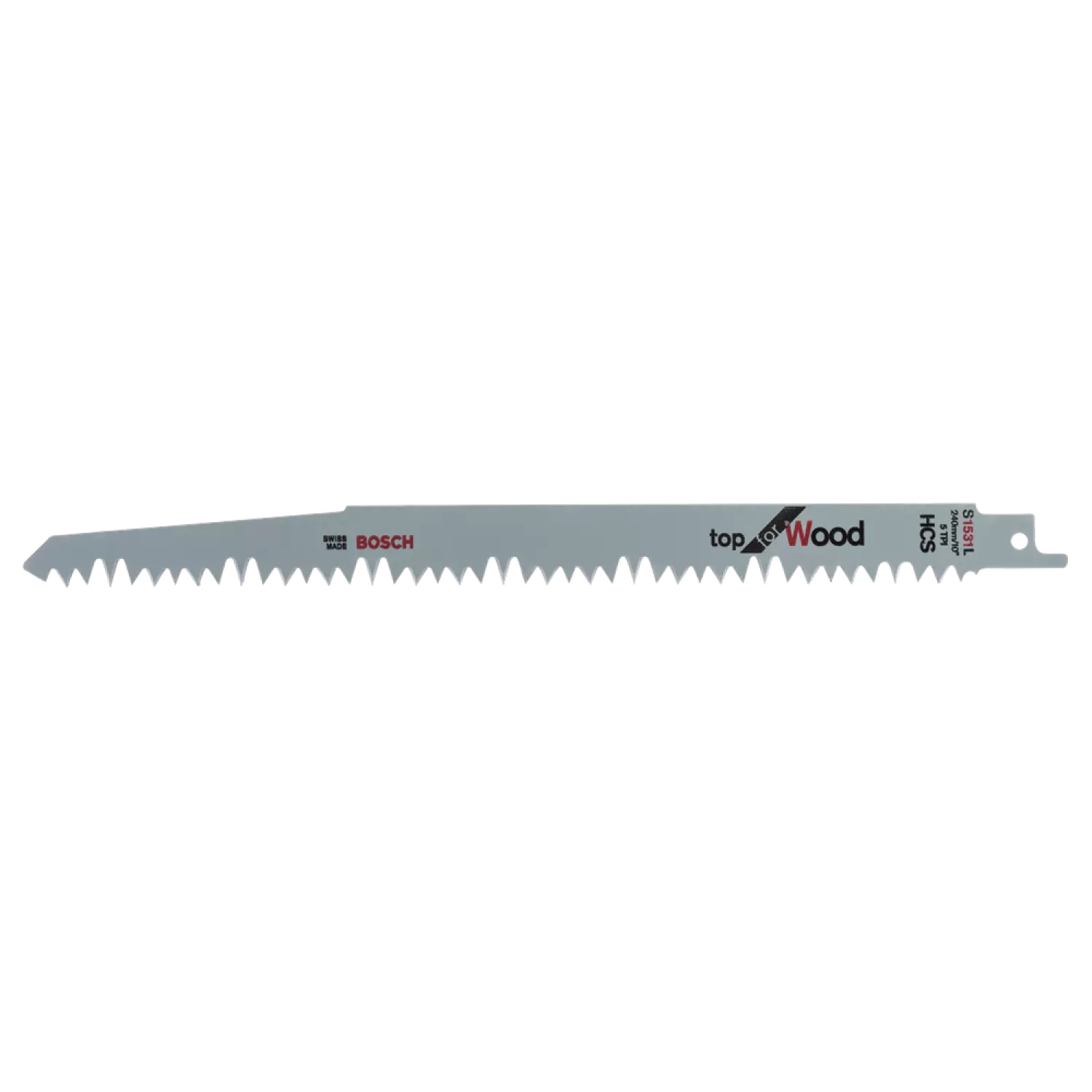 Bosch 2608650698 / S 1531 L Reciprozaagblad - 240 x 5TPI - Hout (100st)