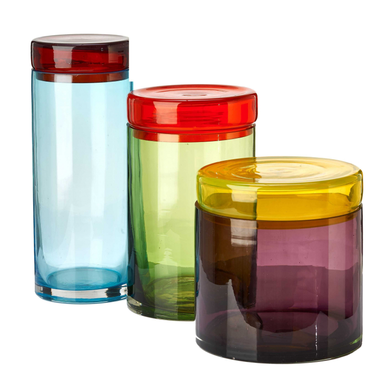 POLSPOTTEN Caps Jars Multi voorraadpotten set van 3
