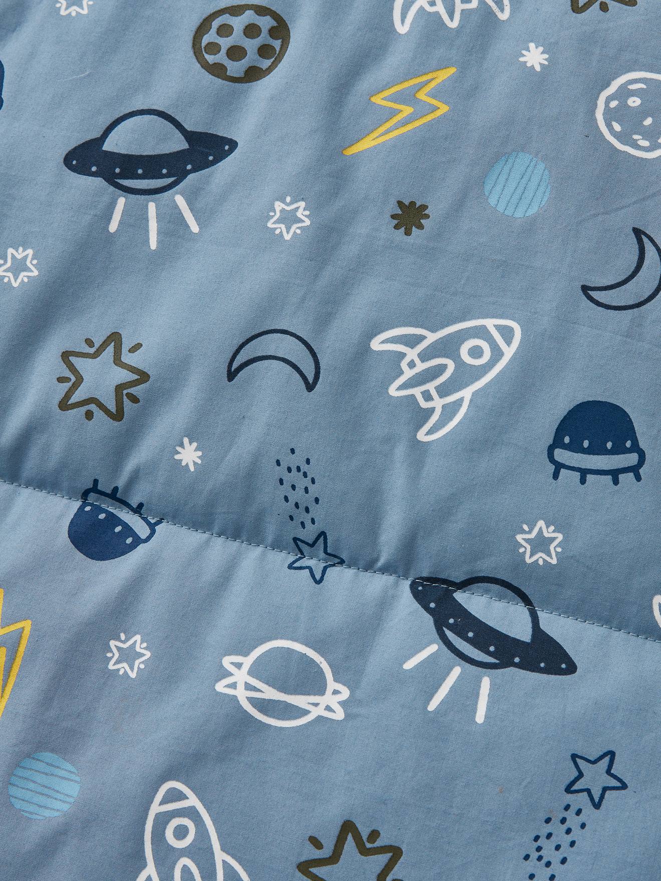 Saco de dormir Cosmos personalizável, tamanho médio, estampa azul.