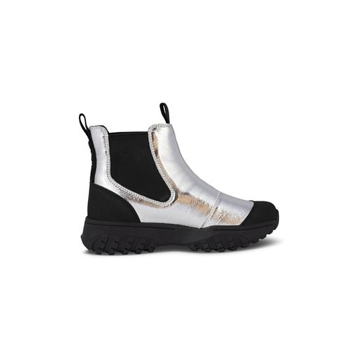 Woden Magda Metallic Waterproof Støvler, Silver, 38