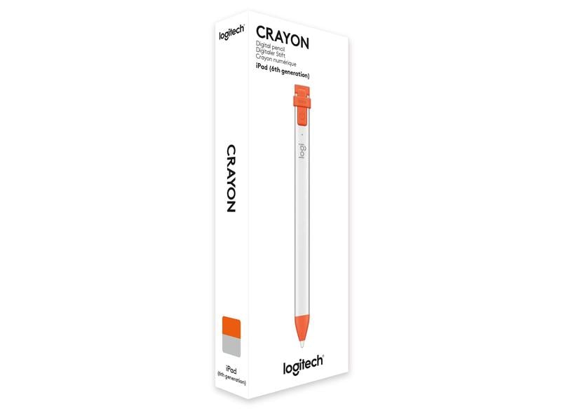 Logitech Eingabestift Crayon Grau/Orange Kinderfreundlicher Kreativ-Eingabestift für das Apple iPad