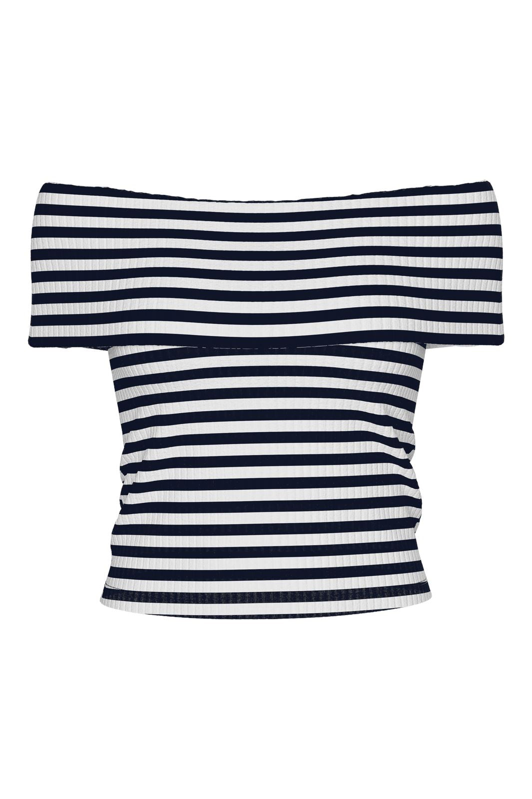 Pieces Pclaya Ss Off Shoulder Top 4707948 maritime blue white stripes