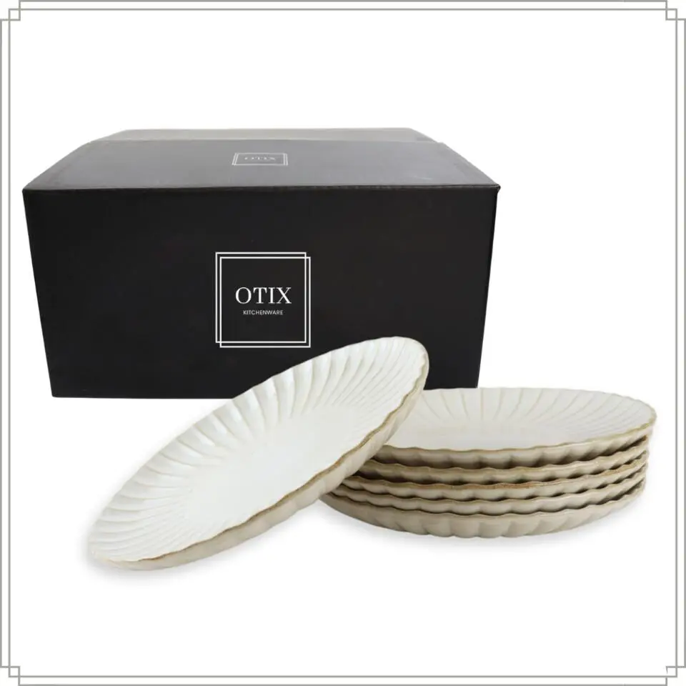 OTIX Diner Bordenset 6 Persoons 27cm Wit Keramiek SOLIS