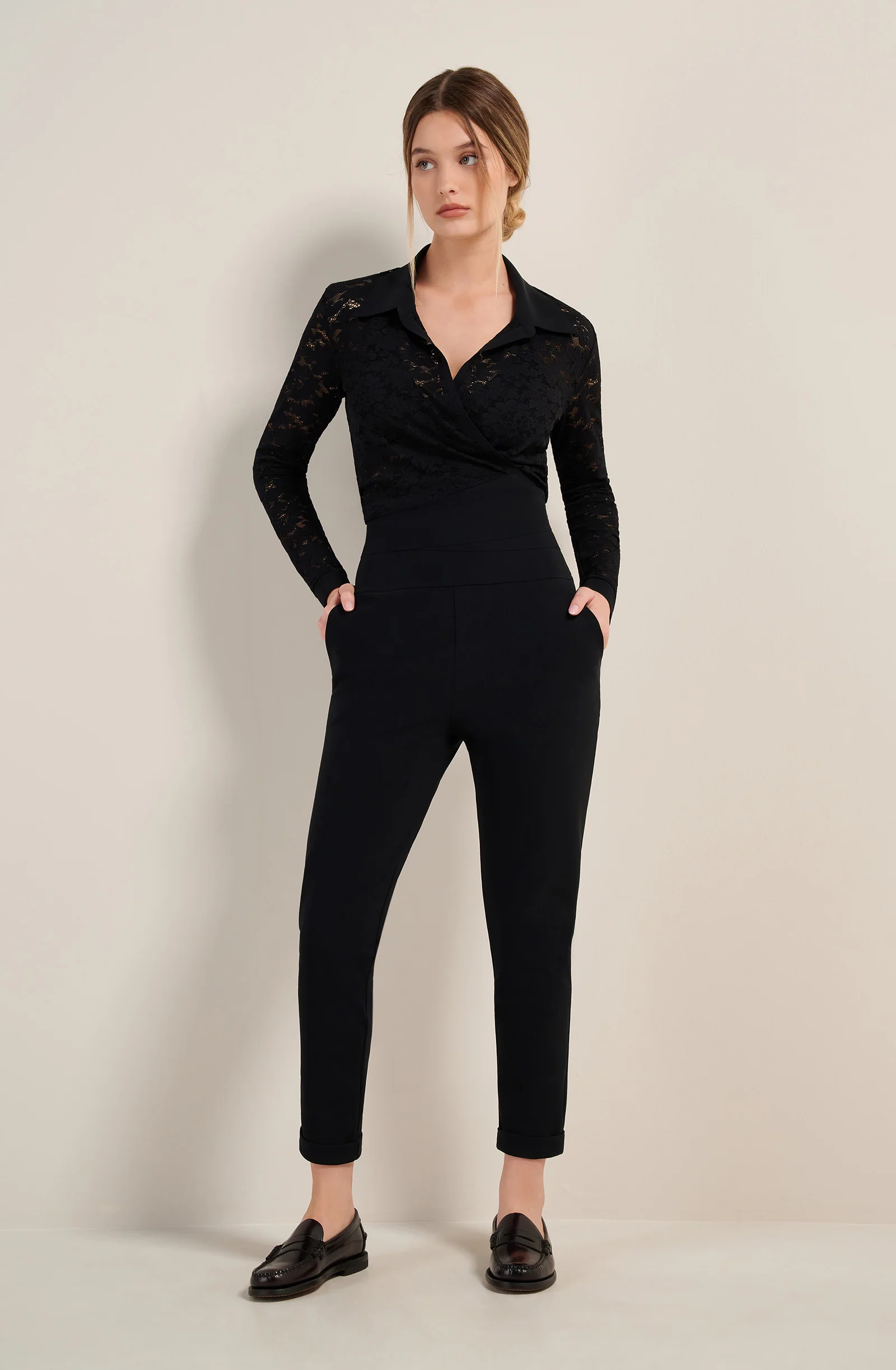 jazzi Pantalon slim noir Noir