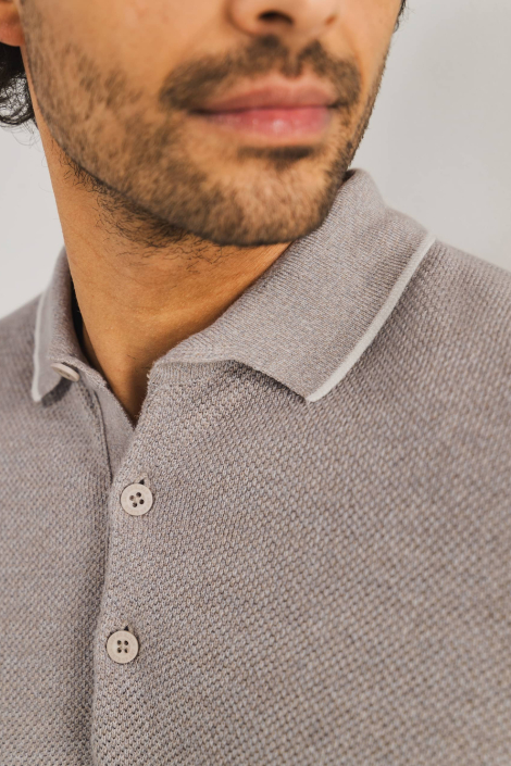 State of Art beige heren polo