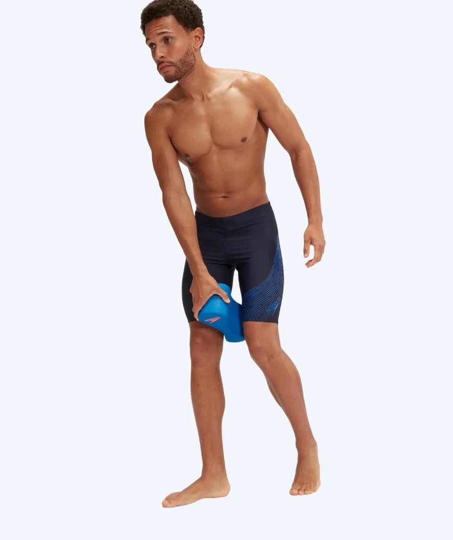 Speedo lange badebukser til mænd - Medley Logo - Mørkeblå/blå