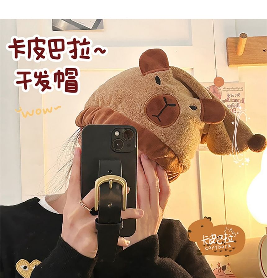Baburu - Capybara Coral Fleece Snel Droog Haarhanddoek (Diverse Ontwerpen) / Set