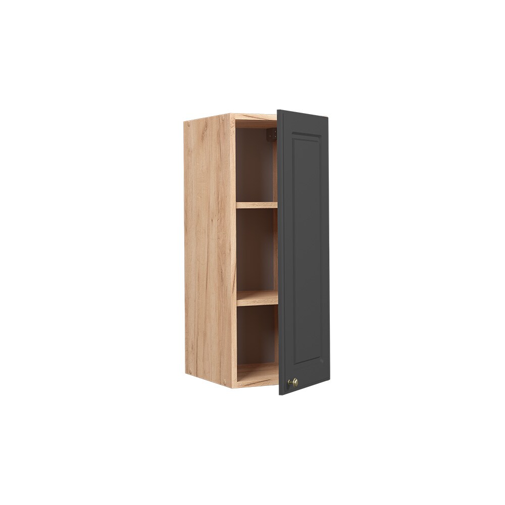 Vicco Hängeschrank Küchenschrank Küchenmöbel Fame-Line Eiche Anthrazit-Gold Landhaus 30 cm Küche Einbauküche Hängeschrank Drehtür Einlegeboden Küchenzeile
