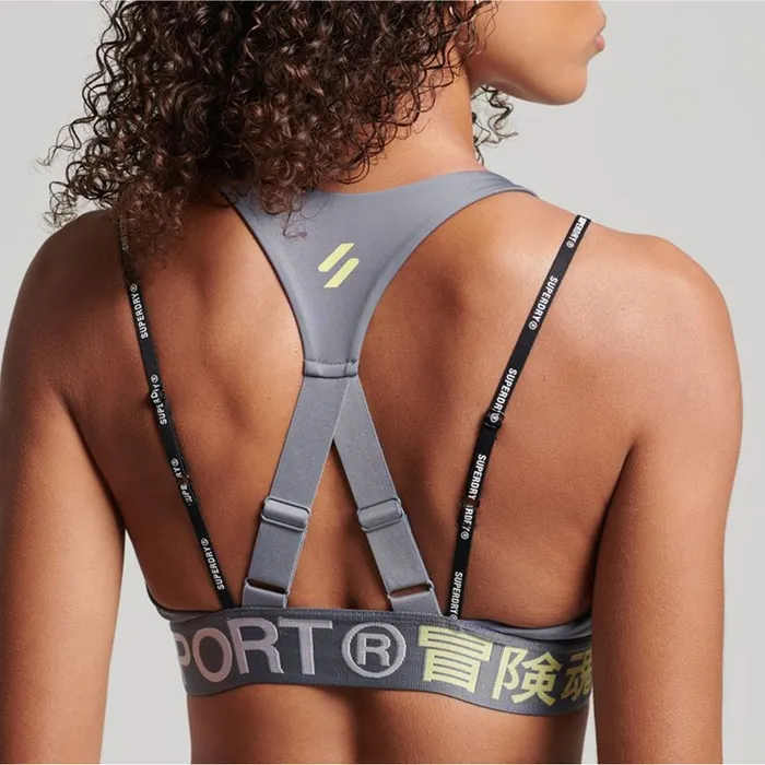 Superdry Train Branded Elastic Sportbeha Dames