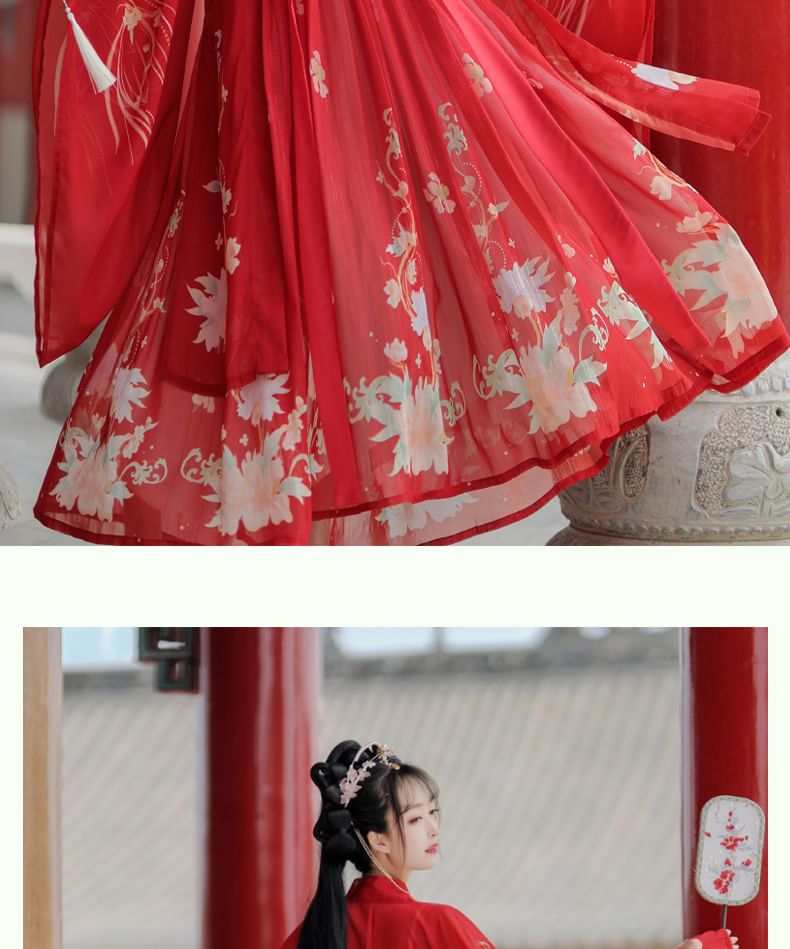 Francoix - Bloemen Hanfu Kostuumset