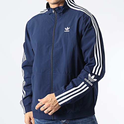 Veste Zippée A Bandes Lock Up HL2189 Bleu Marine