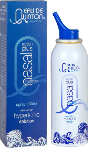 Quinton Eau De Mer Action Plus Hygiène Nasale Solution Saline Hypertonique Flacon Spray 100ml